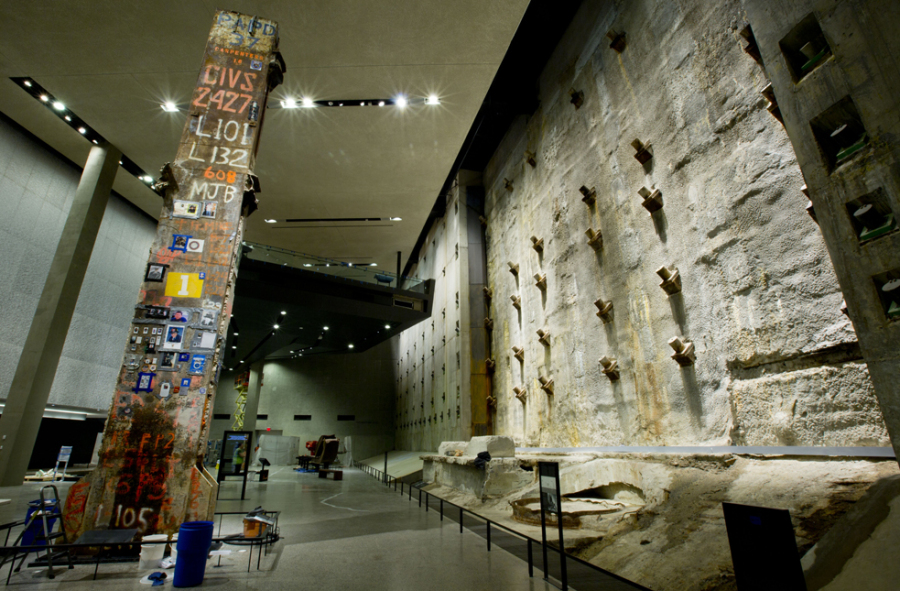 A look at the Slurry Wall inside the National 9/11 Memorial Museum. Here, lead exhibition designer Tom Hennes reflects on it opening to the public. Photo: Jin Lee